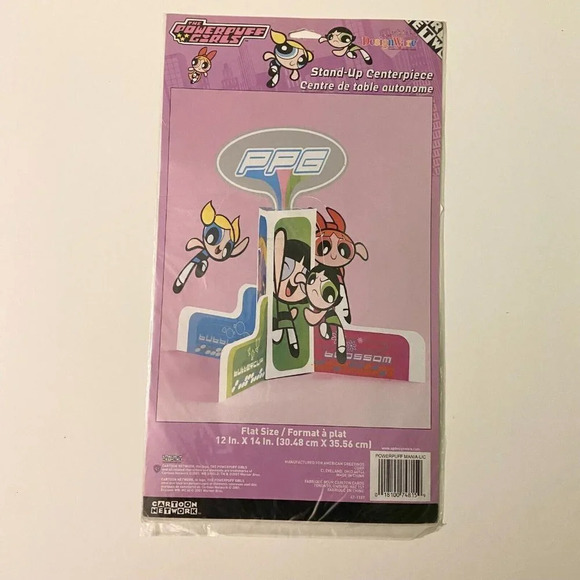 2001 Powerpuff Girls Stand Up Centerpiece Cartoon Network Characters Party Decor - Picture 1 of 16